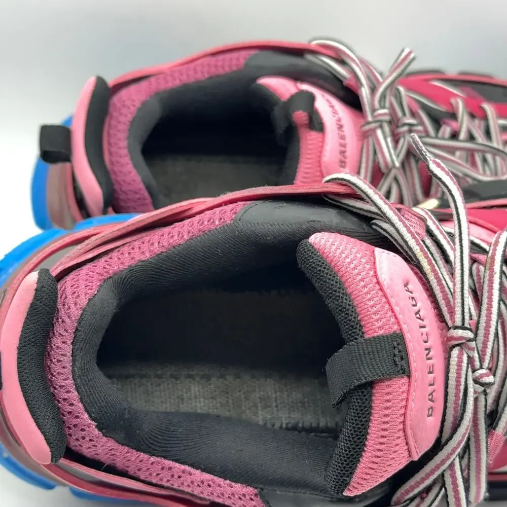 BALENCIAGA Track Runner Trainer Sneakers Pink Blue Sz 42 $958